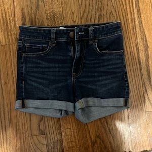 High rise midi American eagle jean shorts
